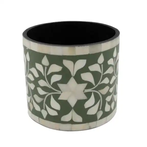 FAIZA CRAFT Flower Vase Factory Wholesale Luxury Nordic Bone inlay Book Vase Flowers-Home Decor for Wedding Living Room <b>Table</b> - Product Image 4