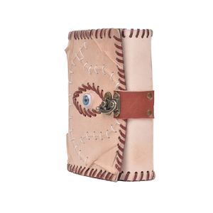 Handmade Leather Journal <b>Notebook</b> with Evil Eye Design Vintage Stitching Lock Closure Diary Unique <b>A5</b> | 100 Pages <b>Notebook</b> Gift - Product Image 2
