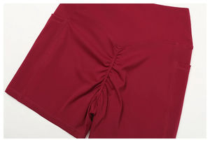 Shorts para mujer, shorts de cintura alta para yoga con bolsillo, cintura cruzada, ajuste ceñido, para correr, fitness, entrenamiento, gimnasio, ropa deportiva. - Product Image 2