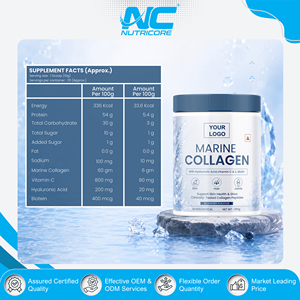 Poudre de collagène marin avec acide hyaluronique, vitamine C et biotine – Saveur myrtille Disponible en 100 g/ 200 g/ 300 g/ Sachet en vrac - Product Image 5