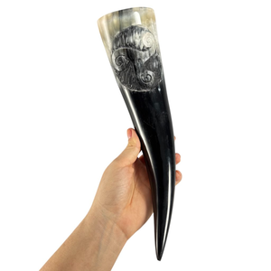Handmade Viking <b>Drinking</b> Horn Goblet with Decorative Metal Stand Medieval Norse Beverage Cup for Gifts - Product Image 4