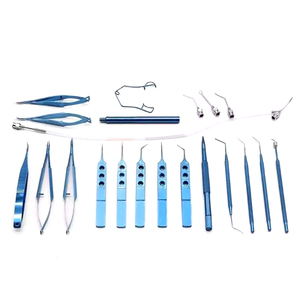 Ensemble chirurgical ophtalmique personnalisable en acier inoxydable pour la chirurgie de la cataracte, 22 pièces, instruments médicaux légers pour usage hospitalier - Product Image 1