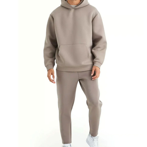 Custom Logo Mens Hoodie & Jogger Set Big & Tall <b>Tracksuits</b> Plus Size Pullover Hoodie and Sweatpants Wholesale - Product Image 1