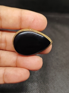 Pendentifs en Onyx Noir Faits à la Main pour la Fabrication de Bijoux, Pierre 100% Naturelle, Onyx Noir, Pierres Précieuses en Vrac - Product Image 2