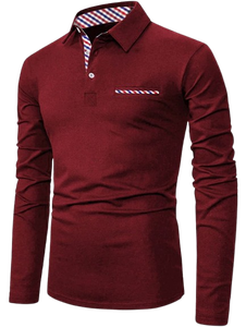 Camiseta de Tenis de Manga Larga para Hombre, de Alta Calidad, Talla Grande, Personalizada, Transpirable, de Secado Rápido, con Bolsillo de Tela No Tejida - Product Image 6