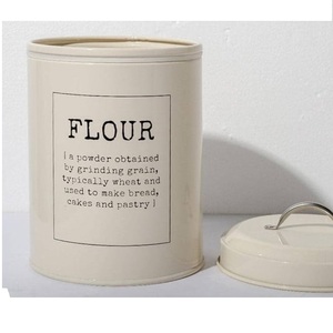 Top Trending Product Home Kitchenware Decorative Eco-Friendly Enamel Lid Metal Storage <b>Canisters</b> At Reasonable Price Jar - Product Image 5
