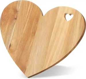 Planche à découper carrée en bois massif, plateau de service pour charcuterie, écologique, léger, passe au lave-vaisselle, cadeau de la Saint-Valentin pour fromages et viandes - Product Image 1