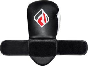 Gants de boxe d'entraînement professionnels Farabi en cuir de vachette véritable, durables, respirants et à séchage rapide, noirs et blancs, vente en gros - Product Image 4