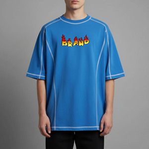 Wholesale 100% Cotton Men's Hip Hop Short Sleeve T-Shirts Eco-Friendly Anti-Wrinkle solid Color Custom Embroidered Logo man tee - Product Image 4