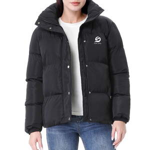 เสื้อแจ็คเก็ตพัฟเฟอร์ซิปคุณภาพสูงพร้อมโลโก้สั่งทำพิเศษสำหรับผู้หญิง ไซส์ใหญ่ สวมใส่ในฤดูหนาว - Product Image 4