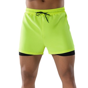 Adult Men's New Boxer Anti-Embarrassment Double-<b>Layer</b> Loose Quick-Drying Large Size Polyester/Nylon/Spandex <b>Mid</b>-Waist Drawstring - Product Image 4