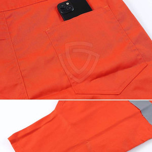 Combinaison de travail robuste haute visibilité, tenue de protection industrielle, respirante, légère, tissu durable, fermeture éclair intégrale sur le devant - Product Image 5