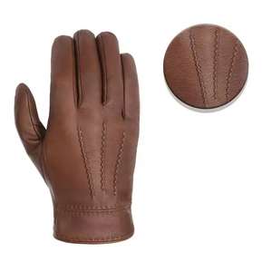 Gants de conduite pour homme en cuir d'agneau, style tendance, résistants, pour la sécurité industrielle et la protection des mains, gants de conduite automobile - Product Image 6