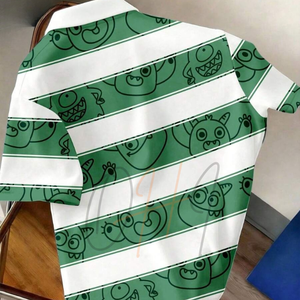 Camiseta de Golf para Hombre, Verde Sólido, con Logotipo Personalizado en la Parte Delantera, de Manga Corta, de Algodón, Informal, Transpirable, de Verano - Product Image 2