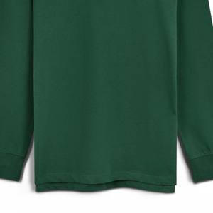 Polo de rugby surdimensionné pour homme, 350 GSM, poids lourd, 100% coton, streetwear, logo brodé - Product Image 3