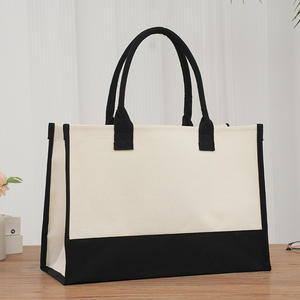 Bolsa de Compras de Lona Serigrafiada, Profesional, Negra, con Base Ancha, para Uso Diario - Product Image 3