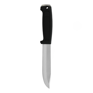 Cuchillos Negros de Hoja Fija para Exteriores con Hoja Plateada, Mango Texturizado Antideslizante, Funda Protectora Negra y Correa para Cinturón para Camping - Product Image 1