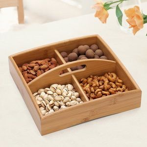 Plateau de service moderne en bois poli, plateau à collation rectangulaire de 10 pouces, plateau à fruits, à noix, à apéritifs, à fromages pour les fêtes - Product Image 3