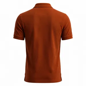 Polo en piqué à manches courtes pour homme, couleur unie, décontracté, tricoté, coupe classique - Product Image 2