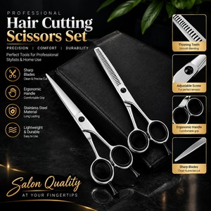 Ciseaux à cheveux en acier inoxydable, ciseaux de coiffure droits, 7 pouces, outil professionnel de salon - Product Image 1