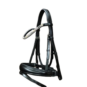 Premium Quality Handmade English Horse Bridle With <b>Crystal</b> Brow Band Work <b>Top</b> Supplier Manufacturer & Wholesaler Saman Exports - Product Image 3