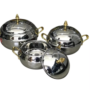 Home Restaurants Classic Metal Hot Pot & Food Warmer <b>Customized</b> Design Arabic Casserole Dish India - Product Image 2