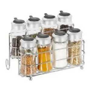 Susan Spice <b>Rack</b> Organizer Rotating Countertop Round Tray Wood Metal Spin Holder <b>Kitchen</b> Pantry Vanity Makeup <b>Storage</b> - Product Image 2