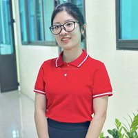 T-shirt court du Vietnam, manches de la plus haute qualité, polos de couleur unie, Logo et emballage personnalisés
