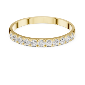 Bague ouverte florale en or jaune personnalisée avec diamants pour femme, bague de promesse minimaliste réglable, bijou raffiné, cadeau - Product Image 2