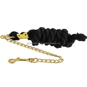 Cuerda de Amarre para Caballos Hecha a Mano con Algodón Suave y Accesorios de Cadena de Latón Resistente para Deportes Ecuestres al Aire Libre - Product Image 6