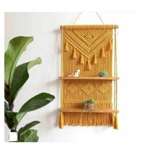 Unique Design Macrame Tapestry Plant Hanger Handmade Cotton <b>Hanging</b> <b>Basket</b> Holder for Flower Pots Succulents and Home Decor - Product Image 3