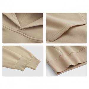 Sweat à capuche personnalisé pour homme, coupe oversize, épaules tombantes, pull épais 100 % coton, poches fonctionnelles, sweat à capuche pour homme - Product Image 6