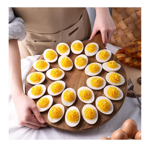 Wooden <b>Egg</b> Slicer Tray 24 Slots For Deviled <b>Eggs</b> Serving Plate With Convenient Design With Wholesale Supplies - Product Image 1