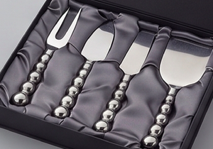 Stainless Steel <b>Cheese</b> <b>Knife</b> <b>Set</b> With Beaded Handles Reusable Metal <b>Cheese</b> Tools For Wedding Use Events And Hotel Use - Product Image 3
