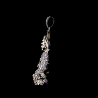 Pendentif Bouddha en diamant rond cultivé en laboratoire certifié IGI en or 18 carats, pendentif religieux pour hommes et femmes