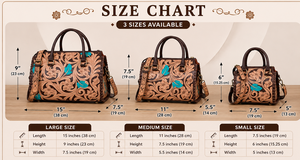 Elegant 2026 Artisan Handcrafted Floral Genuine <b>Leather</b> Medium Speedy Bag Western Cowgirl Satchel Travel Shoulder Bag for Unisex - Product Image 2