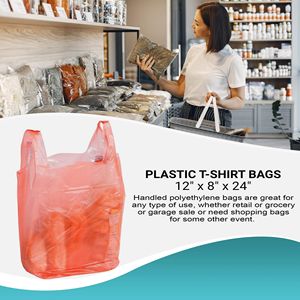 ถุงใส่เสื้อยืดสีส้มแพ็ค1000แบบบางเฉียบถุงโพลีเอทิลีนทึบแสงหนา0.65มิลสำหรับซื้อของชำ - Product Image 6