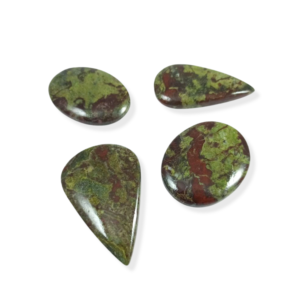 Cabujón de Jaspe Dragón Natural, Piedra Preciosa Ovalada con Reverso Plano, Piedra Suelta para Fabricación de Joyas y Manualidades - Product Image 1