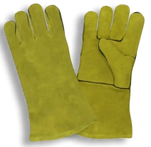 Guantes de Soldadura de Cuero Vacuno Rojo, Resistentes, para Protección Personal, con Resistencia a la Abrasión y Agarre Mejorado - Product Image 4