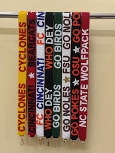 Game Day Seed Bead <b>Bag</b> Straps Custom Team Name Purse Handle Crossbody Shoulder Belt Replacement Woven Fabric Handbag Accessories - Product Image 6