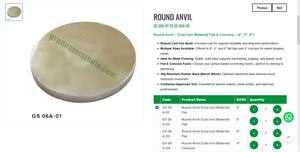 Round Anvil Cast Iron 4 Inch Flat <b>Bench</b> Block Jewelry Making <b>Tool</b> Goldsmith Metal Forming Hand <b>Tool</b> | Item No GS-06A-01 - Product Image 3