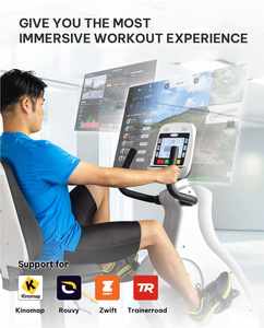 Bicicleta de Ejercicio Reclinada Comercial con 32 Niveles de Resistencia Magnética y Pantalla Táctil para Rehabilitación de Personas Mayores - Product Image 3