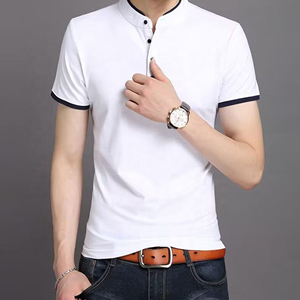 เสื้อโปโลผ้าโพลีเอสเตอร์คอตตอนสีพื้น ระบายอากาศ แห้งเร็ว แขนสั้น สำหรับฤดูร้อน รับทำโลโก้ OEM - Product Image 4