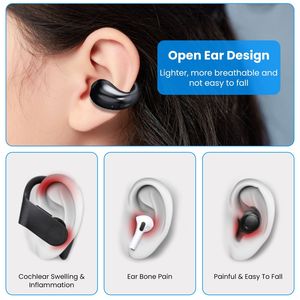 Cuffie Wireless V5.3 Open Ear Bone, Impermeabili IPX3, Auricolari Ultra Open con Display LED, Custodia di Ricarica, Cuffie Sportive - Product Image 3