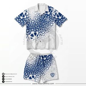 Ensemble chemise et short décontracté pour homme grande taille, imprimé 3D cocotier, anti-plis, col revers, manches courtes, style hawaïen, pour l'été et la plage - Product Image 3