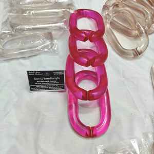 โซ่เรซิ่นสีชมพูและสีน้ำตาลหลากสีใส สำหรับตกแต่งผนัง งาน DIY ฉากกั้นห้อง และอุปกรณ์ตกแต่งม่าน - Product Image 4