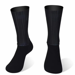 Blue Striped Crew <b>Socks</b> Breathable Knitted for Adults Daily Casual Wear - Product Image 5