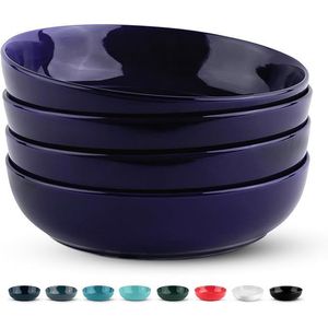 Set di 4 Ciotole KooK da 40 oz (Co) in Ceramica di Grande Capacità per Pasta, Insalata e Zuppa, Adatte a Microonde e Lavastoviglie - Product Image 1