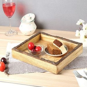 Bandejas decorativas de madera de diseño artesanal, bandeja de madera para servir con asa, a un precio muy bueno de fábrica. - Product Image 5