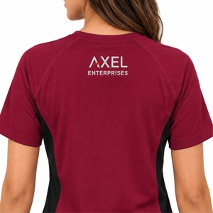 เสื้อเชิ้ตกระชับสัดส่วนผู้หญิง แขนสั้น ทรงโค้งด้านข้าง กระชับรูปร่าง สวมใส่สบาย สไตล์ชุดออกกำลังกาย คอกลม - Product Image 6